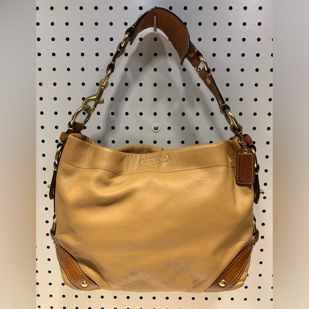 VINTAGE Coach Carly Camel/Brown Hobo Bag